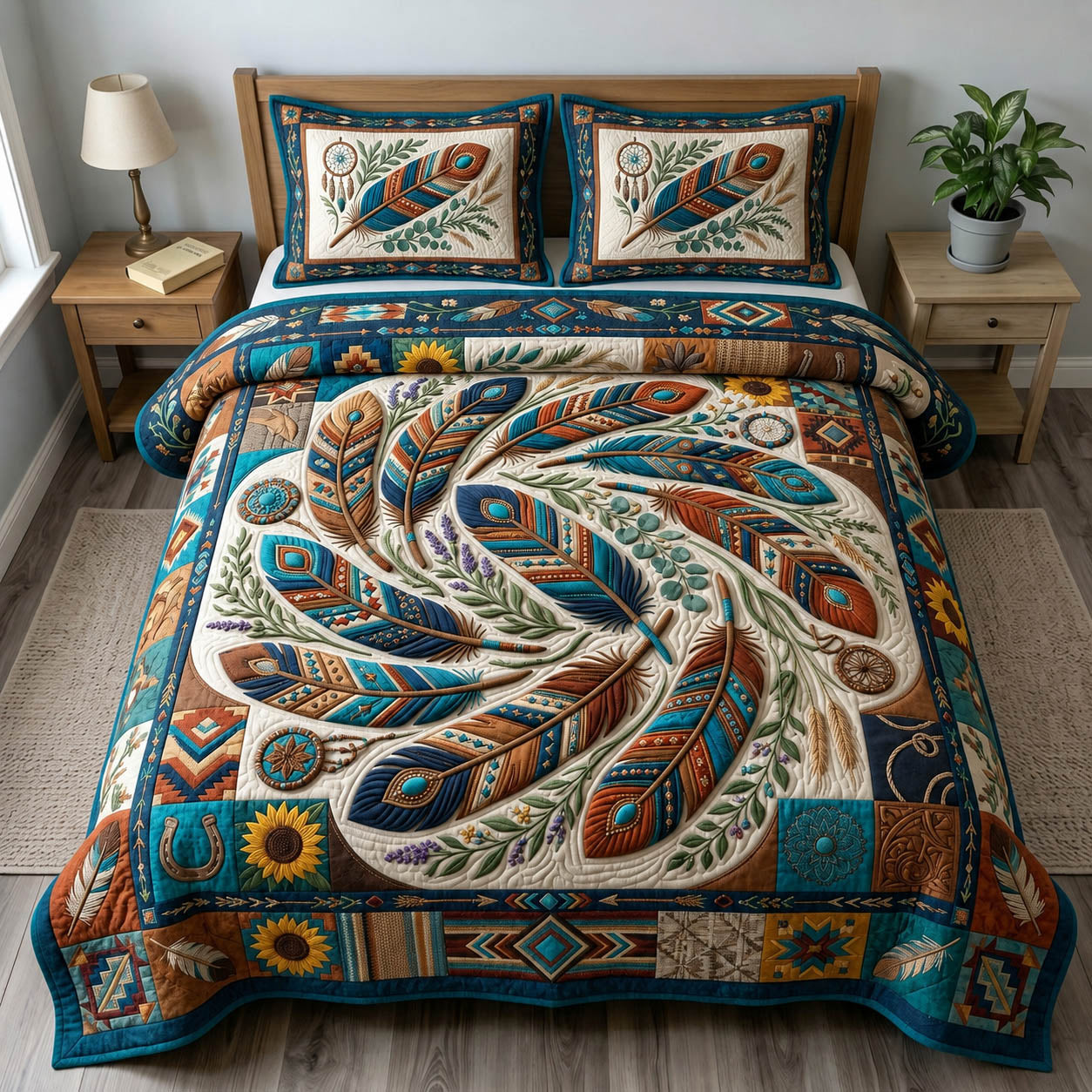 Native Legacy 3-Piece Quilted Bedding Set GFTONMU1384
