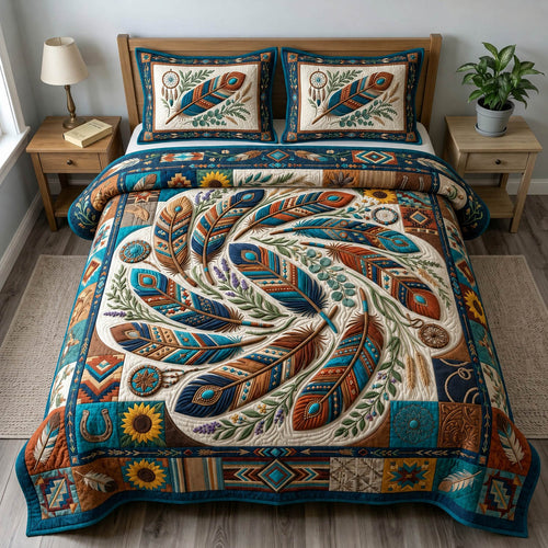 Native Legacy 3-Piece Quilted Bedding Set GFTONMU1384