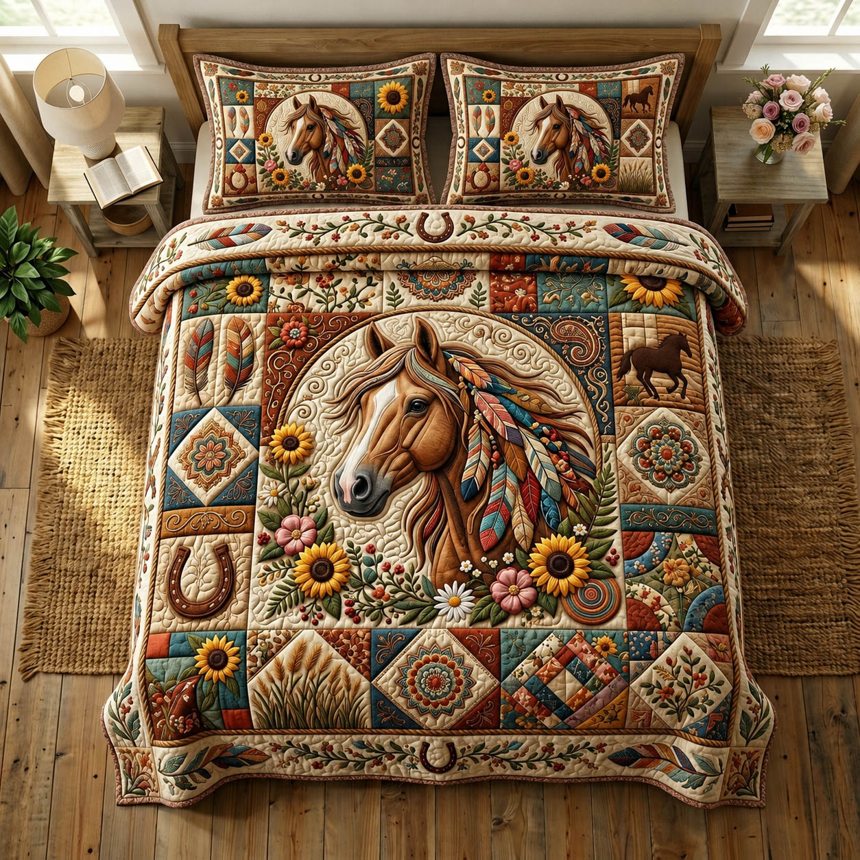 Native Legacy 3-Piece Quilted Bedding Set GFTONMU1385