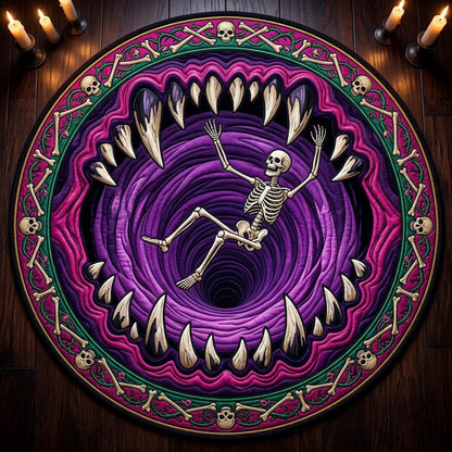Haunted Skeleton Quilted Round Mat GFTONMU1389