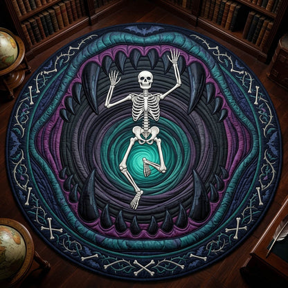 Haunted Skeleton Quilted Round Mat GFTONMU1392
