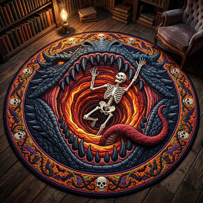 Haunted Skeleton Quilted Round Mat GFTONMU1394
