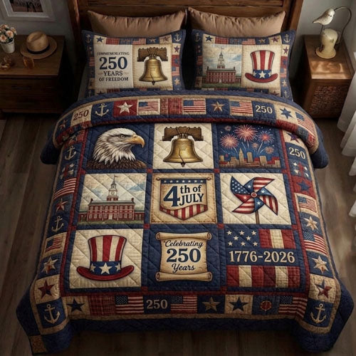 Heritage Patch 3-Piece Quilted Bedding Set GFTONMU14