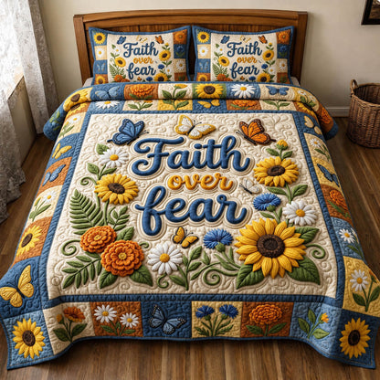 Floral Bible 3-Piece Quilted Bedding Set GFTONMU1418