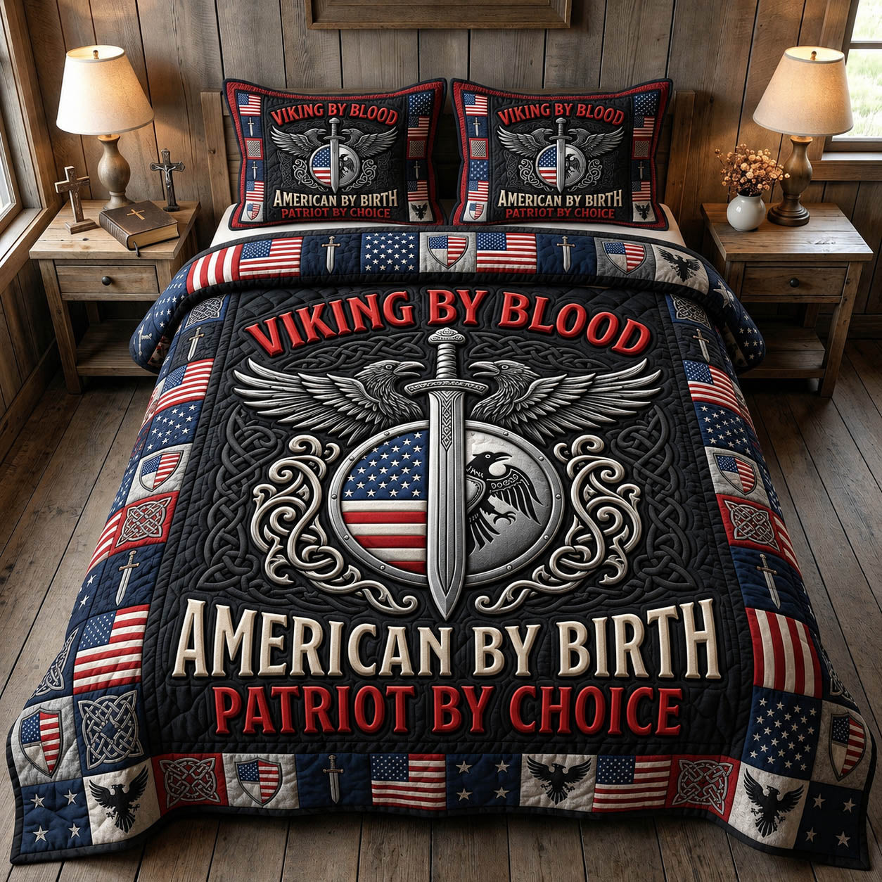 Viking Heritage 3-Piece Quilted Bedding Set GFTONMU1445