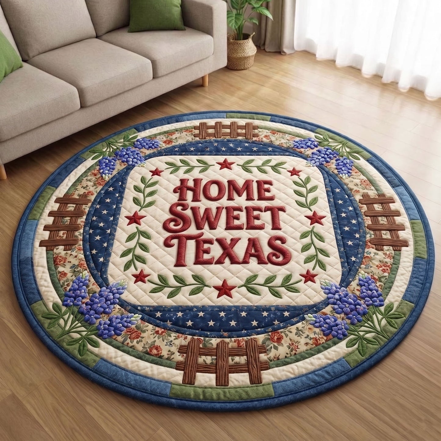 Texas Pride Quilted Round Mat GFTONMU145