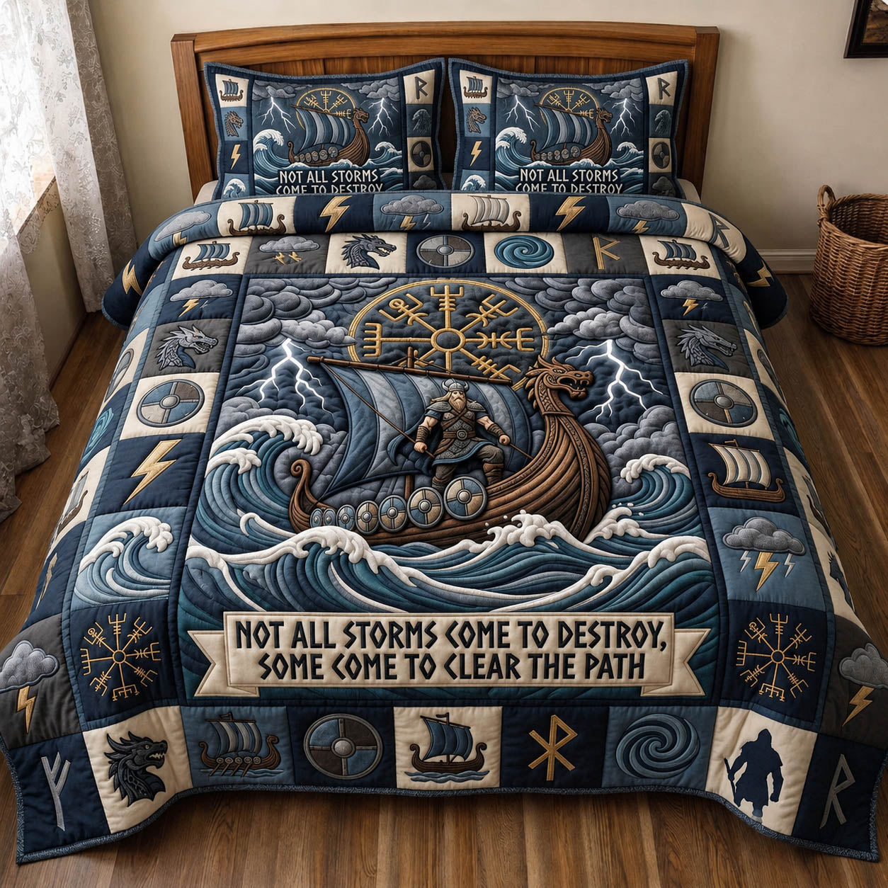 Viking Heritage 3-Piece Quilted Bedding Set GFTONMU1451