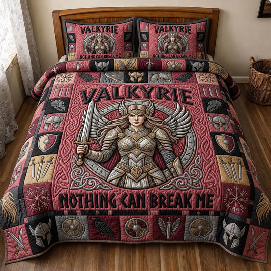 Viking Goddess 3-Piece Quilted Bedding Set GFTONMU1455
