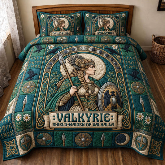 Viking Goddess 3-Piece Quilted Bedding Set GFTONMU1456