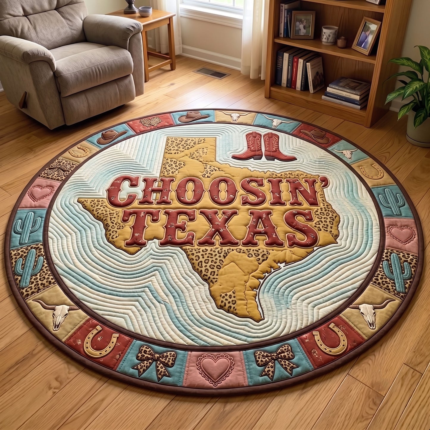 Texas Pride Quilted Round Mat GFTONMU147