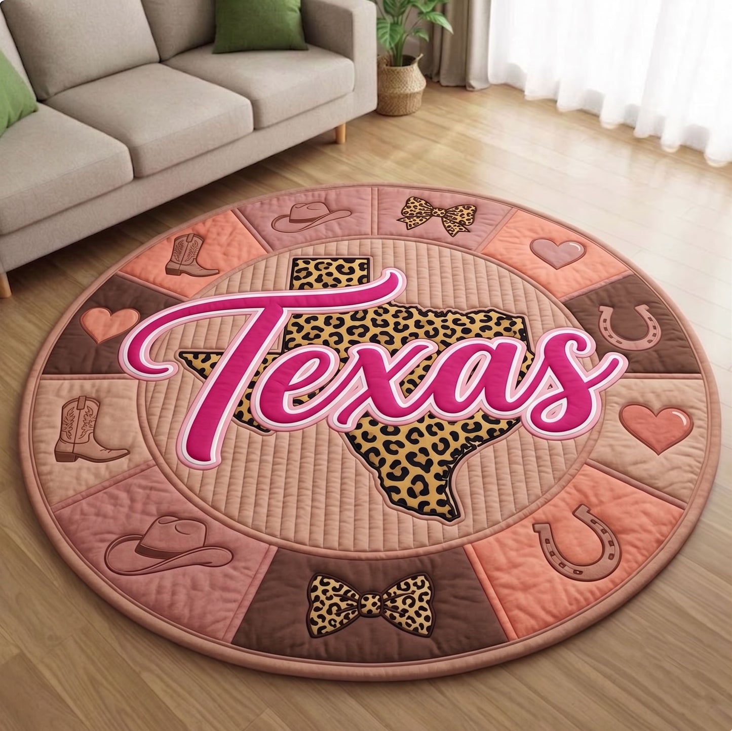 Texas Pride Quilted Round Mat GFTONMU149