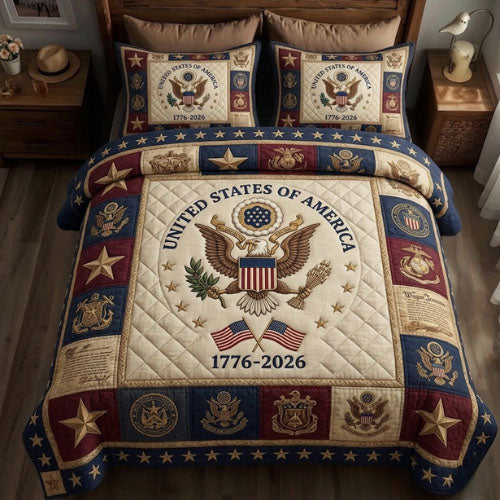 Heritage Patch 3-Piece Quilted Bedding Set GFTONMU15
