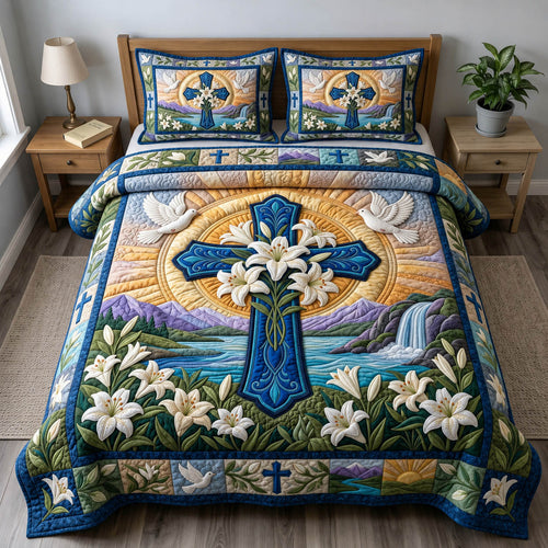 Christian Faith 3-Piece Quilted Bedding Set GFTONMU1526