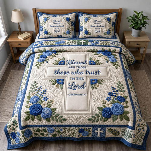 Christian Faith 3-Piece Quilted Bedding Set GFTONMU1527