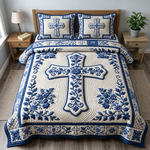 Christian Faith 3-Piece Quilted Bedding Set GFTONMU1528