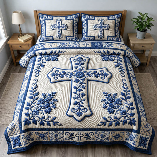 Christian Faith 3-Piece Quilted Bedding Set GFTONMU1528