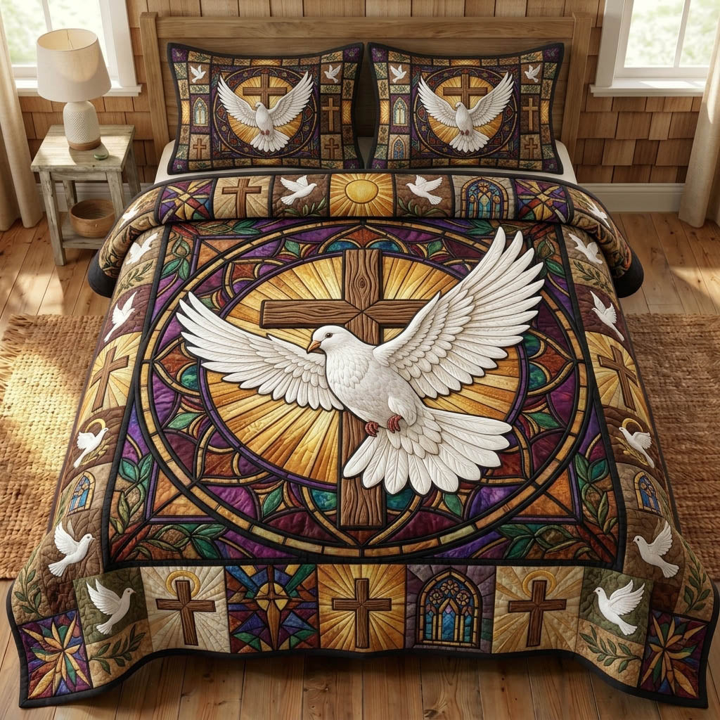 Christian Faith 3-Piece Quilted Bedding Set GFTONMU1529