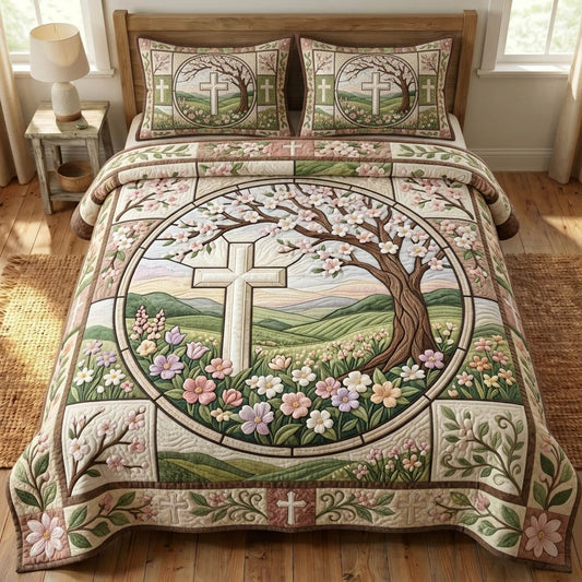 Christian Faith 3-Piece Quilted Bedding Set GFTONMU1531