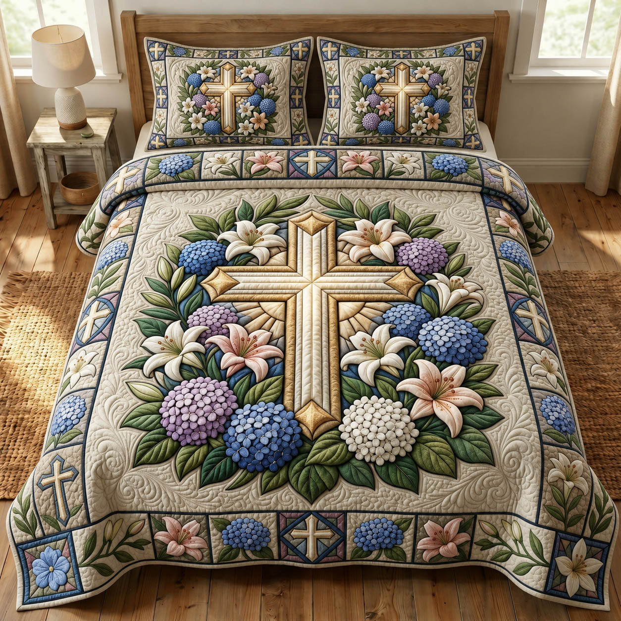 Christian Faith 3-Piece Quilted Bedding Set GFTONMU1532