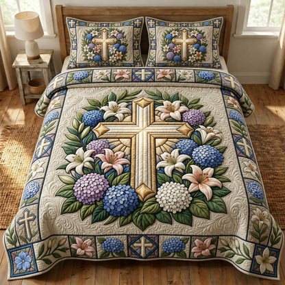 Christian Faith 3-Piece Quilted Bedding Set GFTONMU1532