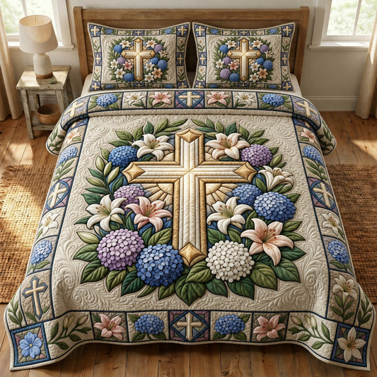 Christian Faith 3-Piece Quilted Bedding Set GFTONMU1532