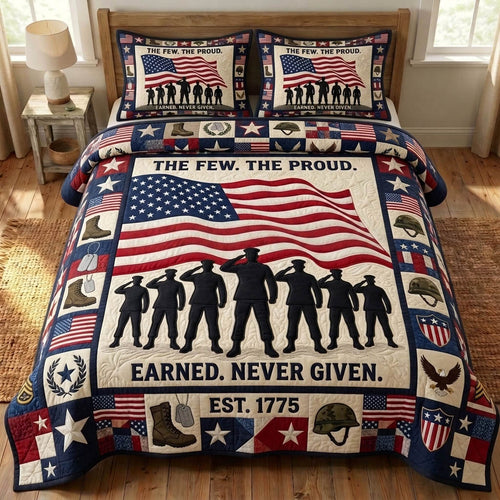 US Veteran 3-Piece Quilted Bedding Set GFTONMU1561
