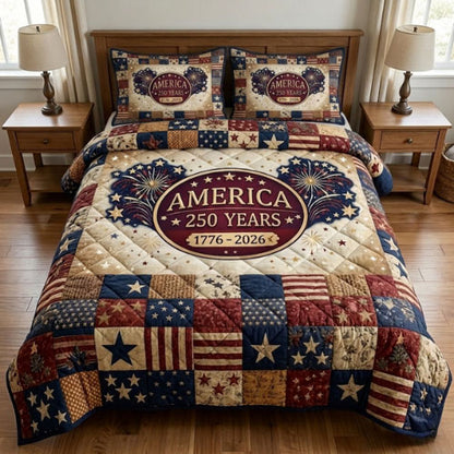 Heritage Patch 3-Piece Quilted Bedding Set GFTONMU16