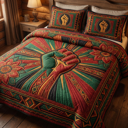 Juneteenth Soul 3-Quilted Bedding Set GFTONMU161