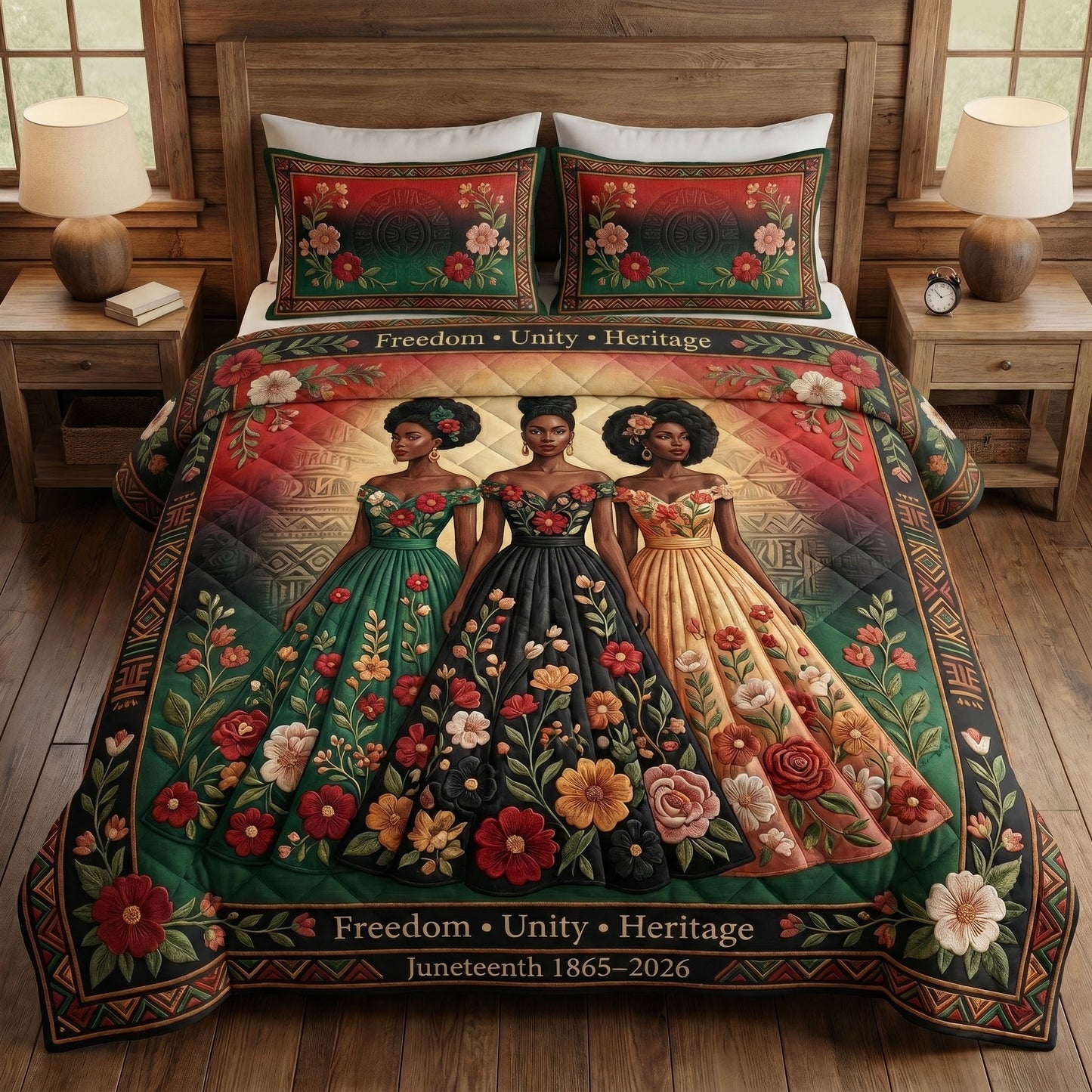 Juneteenth Soul 3-Quilted Bedding Set GFTONMU162