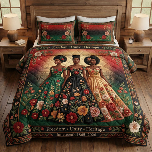 Juneteenth Soul 3-Quilted Bedding Set GFTONMU162