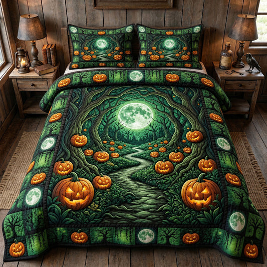 Haunted Halloween 3-Piece Quilted Bedding Set GFTONMU1628