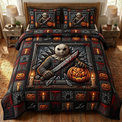Haunted Halloween 3-Piece Quilted Bedding Set GFTONMU1629
