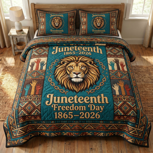 Juneteenth Soul 3-Quilted Bedding Set GFTONMU163