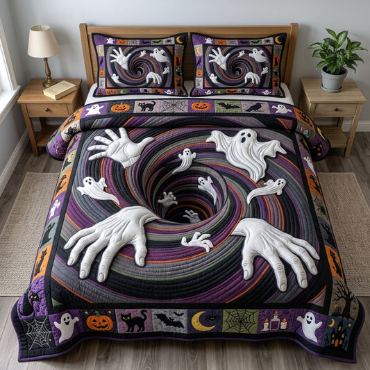 Haunted Halloween 3-Piece Quilted Bedding Set GFTONMU1630