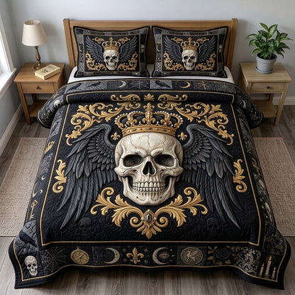 Haunted Halloween 3-Piece Quilted Bedding Set GFTONMU1631