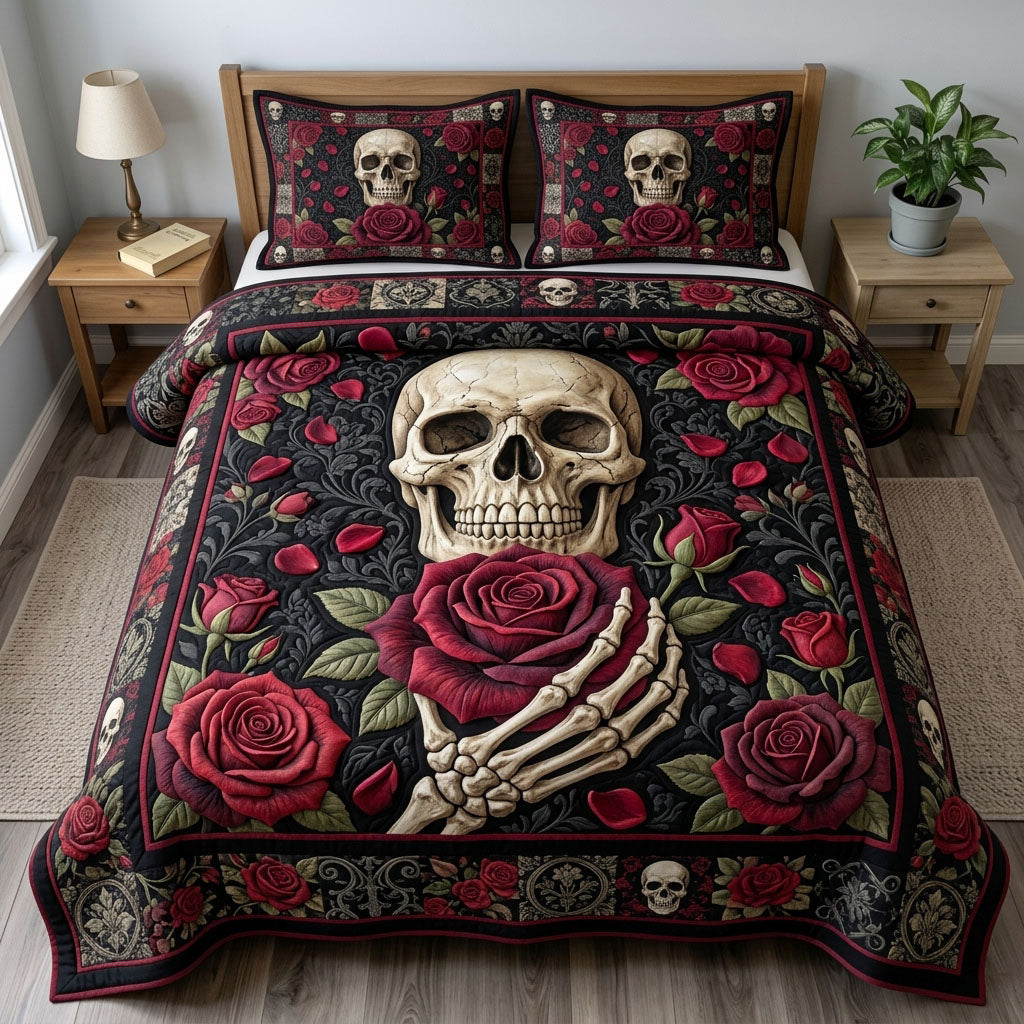 Haunted Halloween 3-Piece Quilted Bedding Set GFTONMU1633