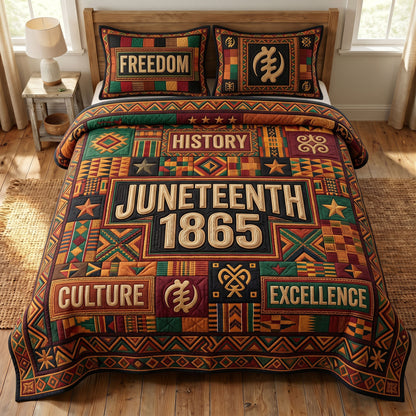 Juneteenth Soul 3-Quilted Bedding Set GFTONMU165