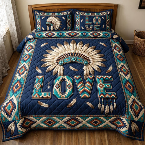 Native Legacy 3-Piece Quilted Bedding Set GFTONMU1656