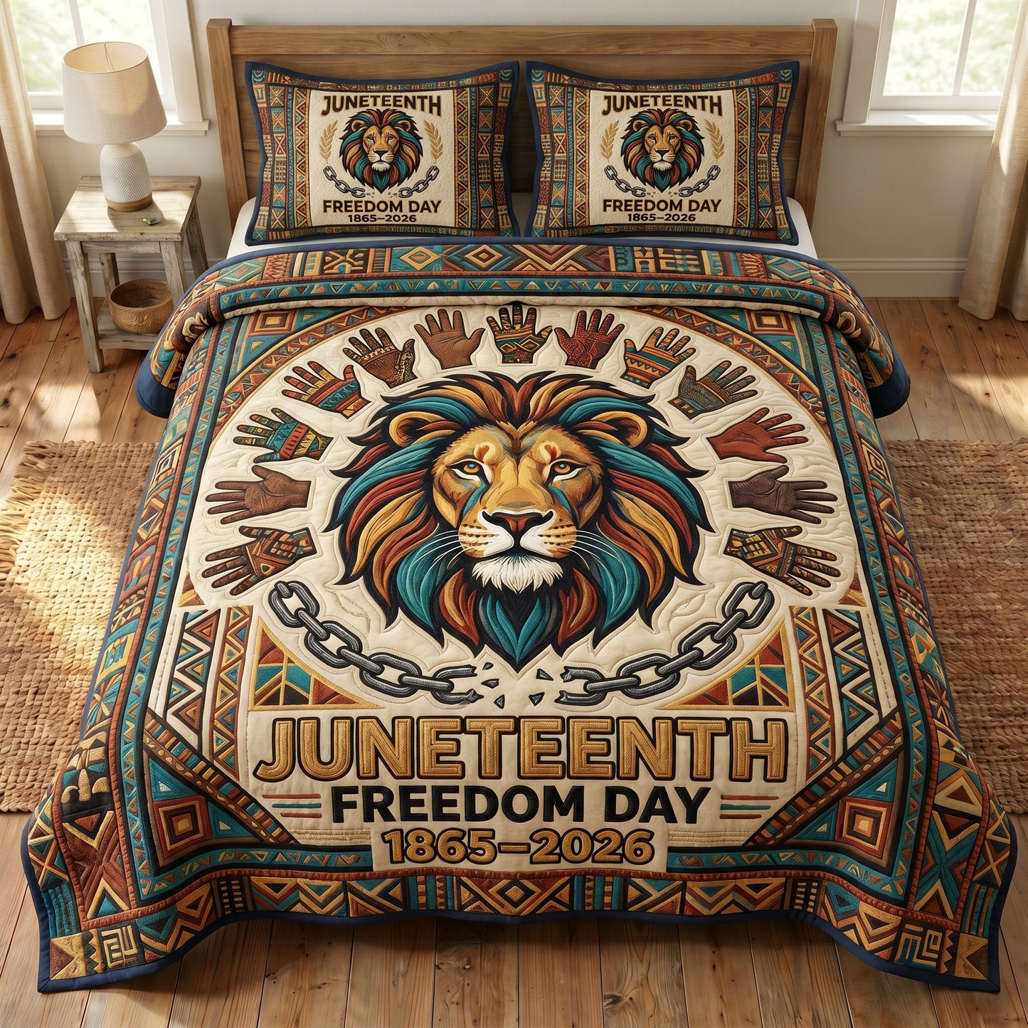 Juneteenth Soul 3-Quilted Bedding Set GFTONMU166