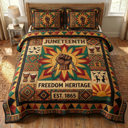 Juneteenth Soul 3-Quilted Bedding Set GFTONMU169
