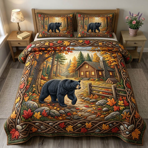 Bear Spirit 3-Piece Quilted Bedding Set GFTONMU1693