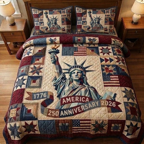 Heritage Patch 3-Piece Quilted Bedding Set GFTONMU17