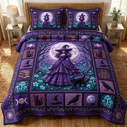 Witches Coven 3-Piece Quilted Bedding Set GFTONMU1721
