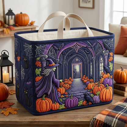 Haunted Halloween Quilted Storage Basket GFTONMU1806