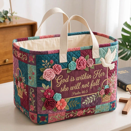 Christian Faith Quilted Storage Basket GFTONMU1811