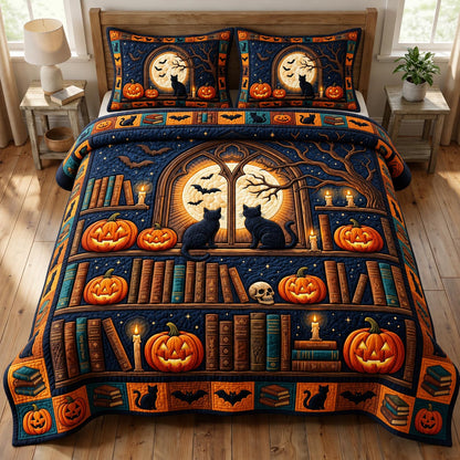 Dark Academia 3-Piece Quilted Bedding Set GFTONMU1840
