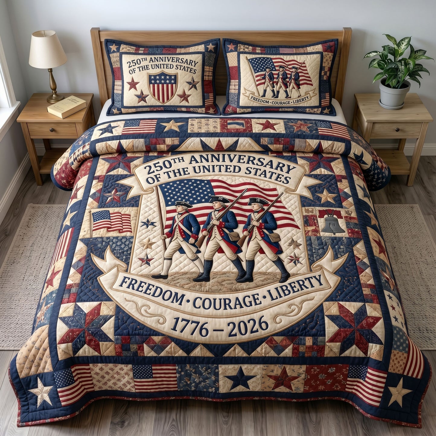 Liberty Legacy 3-Piece Quilted Bedding Set GFTONMU187