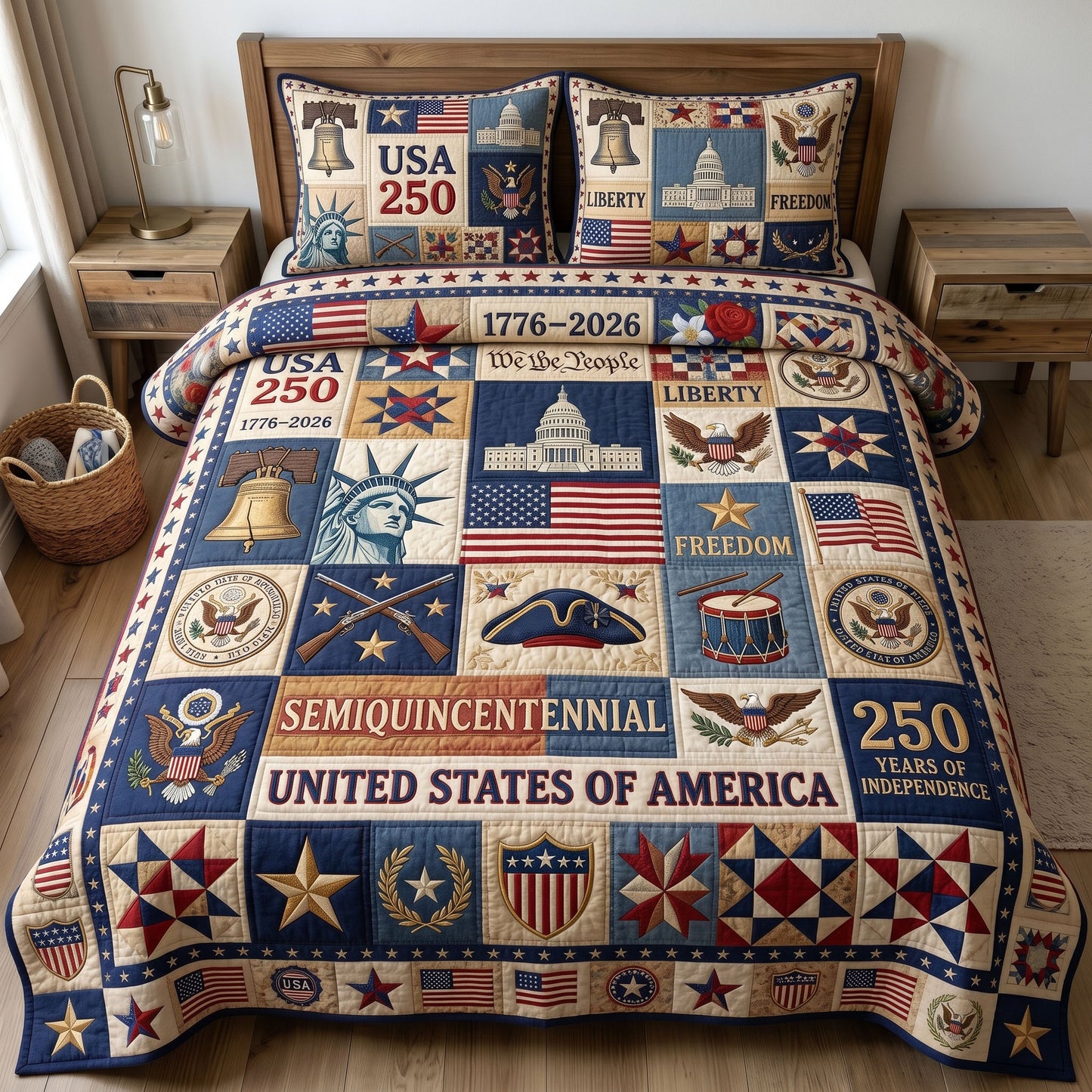 Liberty Legacy 3-Piece Quilted Bedding Set GFTONMU188