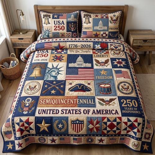 Liberty Legacy 3-Piece Quilted Bedding Set GFTONMU188