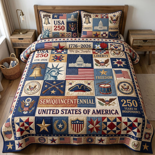 Liberty Legacy 3-Piece Quilted Bedding Set GFTONMU188
